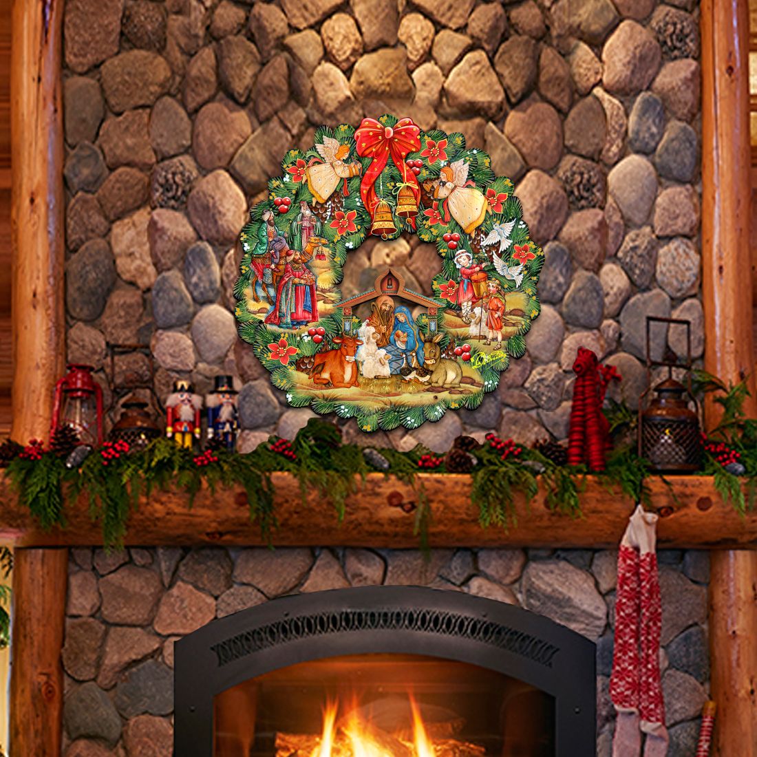 Nativity Holiday Door Wreath
