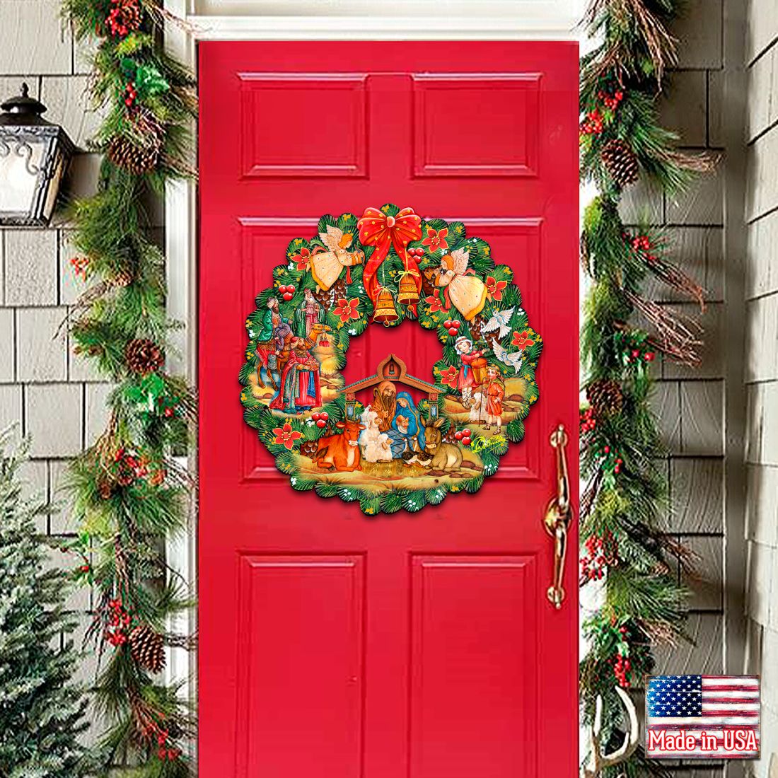 Nativity Holiday Door Wreath