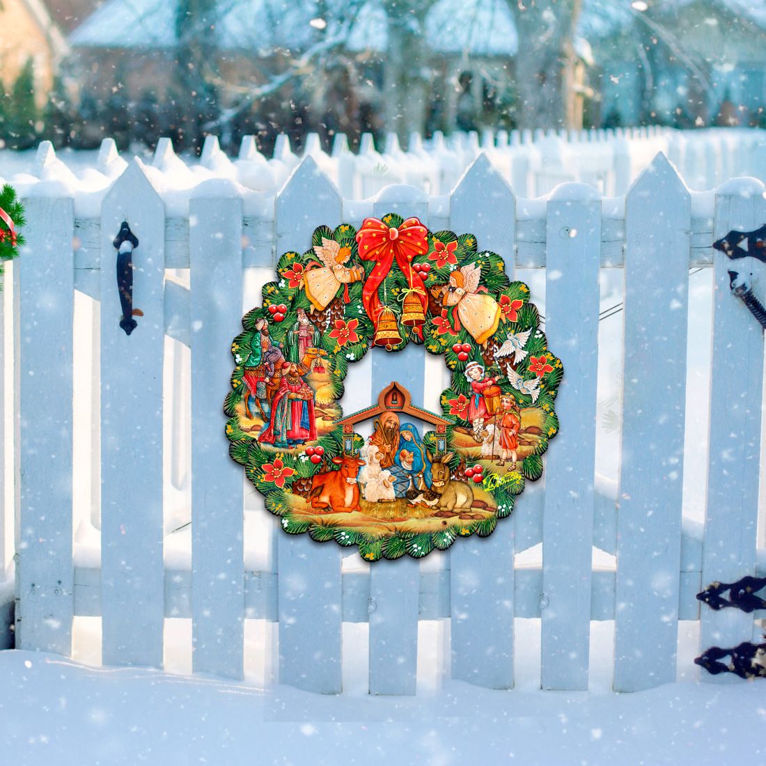 Nativity Holiday Door Wreath
