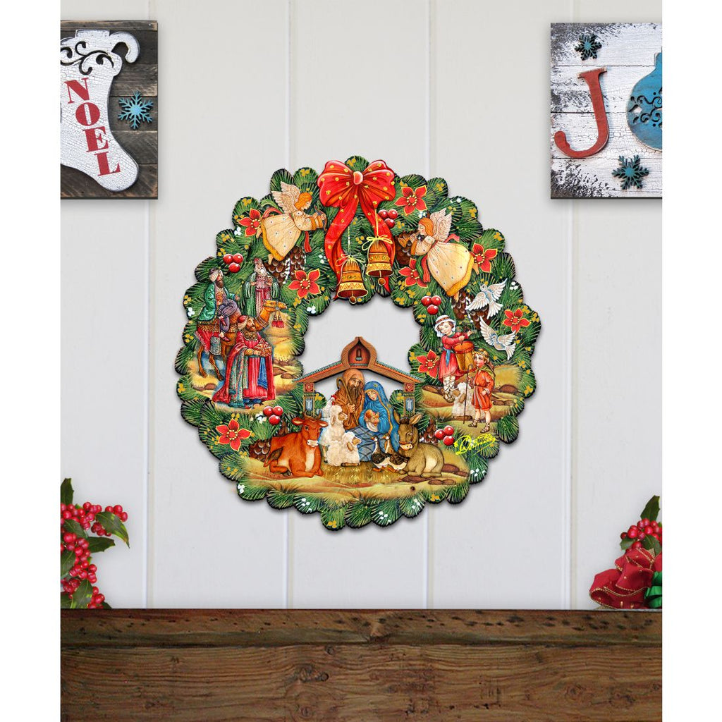 Nativity Holiday Door Wreath