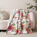 Romantic Roses Floral Throw Blanket