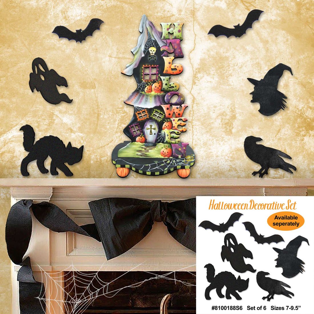 Candle Holder Halloween Door Decor