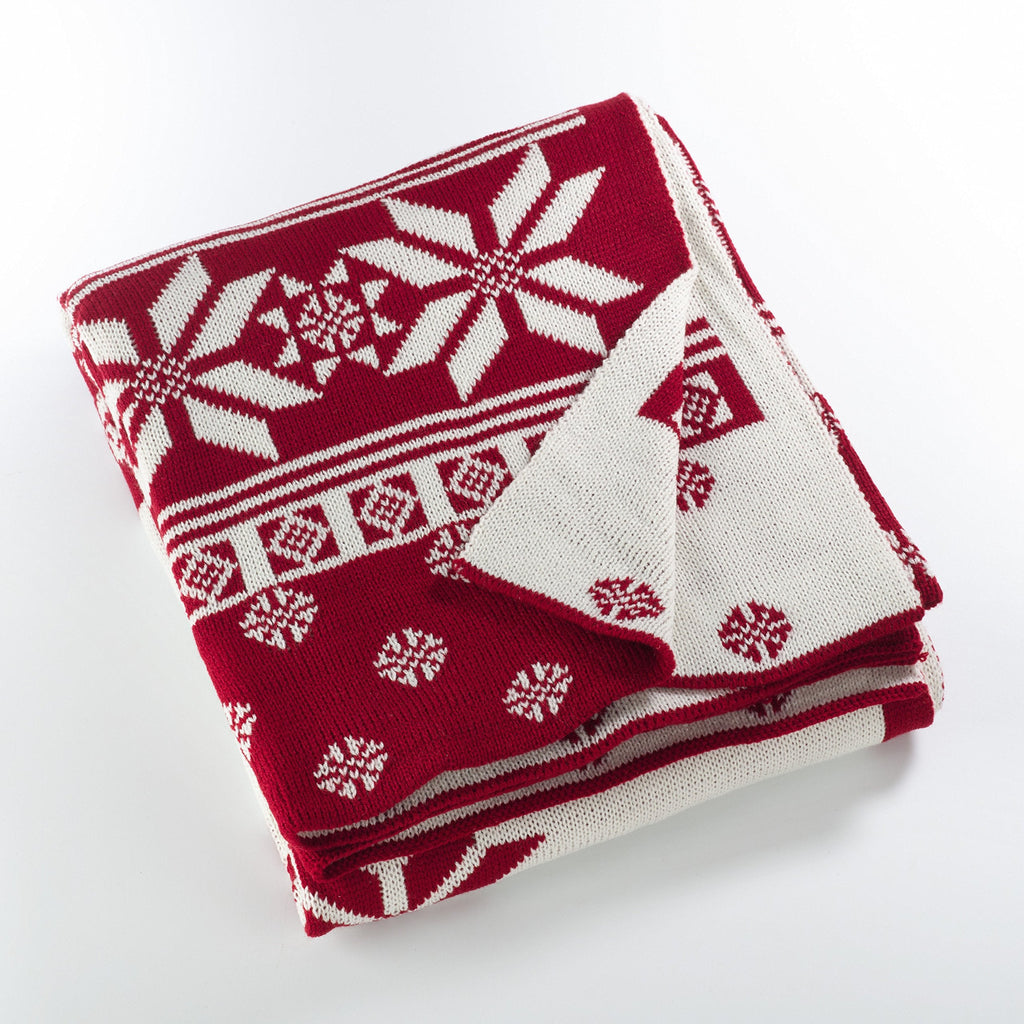 Christmas Design Knitted Throw Blanket