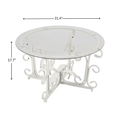Metal Leaf Base, Glass Top, Round Coffee Table