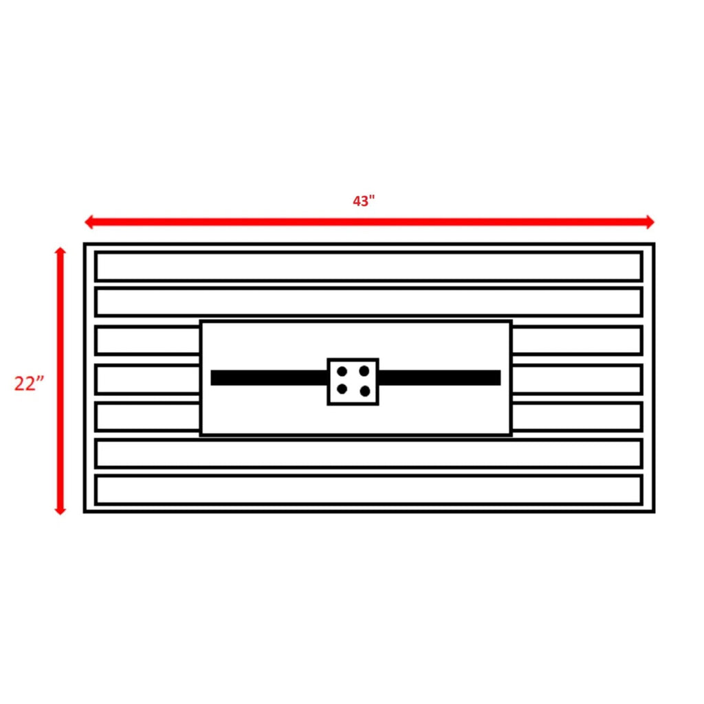 Outdoor 43" Rectangular Fire Pit Table