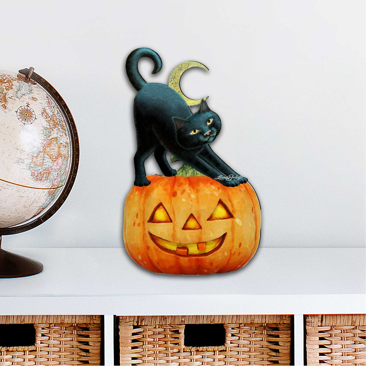 Spooky Halloween Cat Door Decor