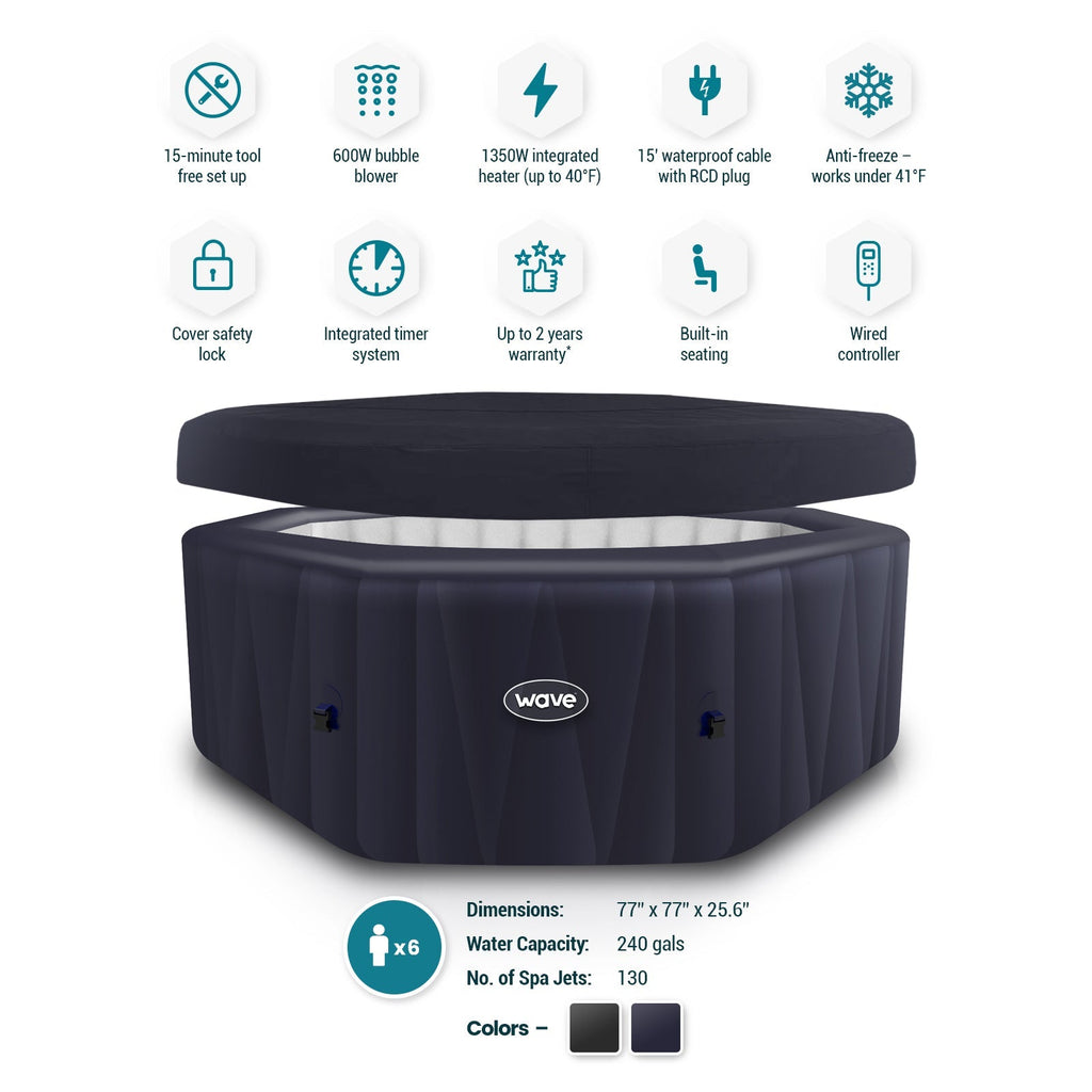 6-Person Inflatable Hot Tub