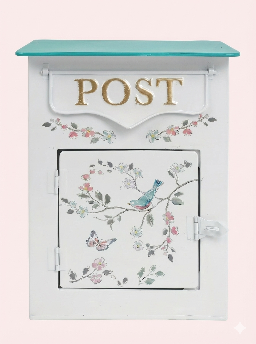 Vintage Farmhouse Wall-Mounted Metal Letter Box