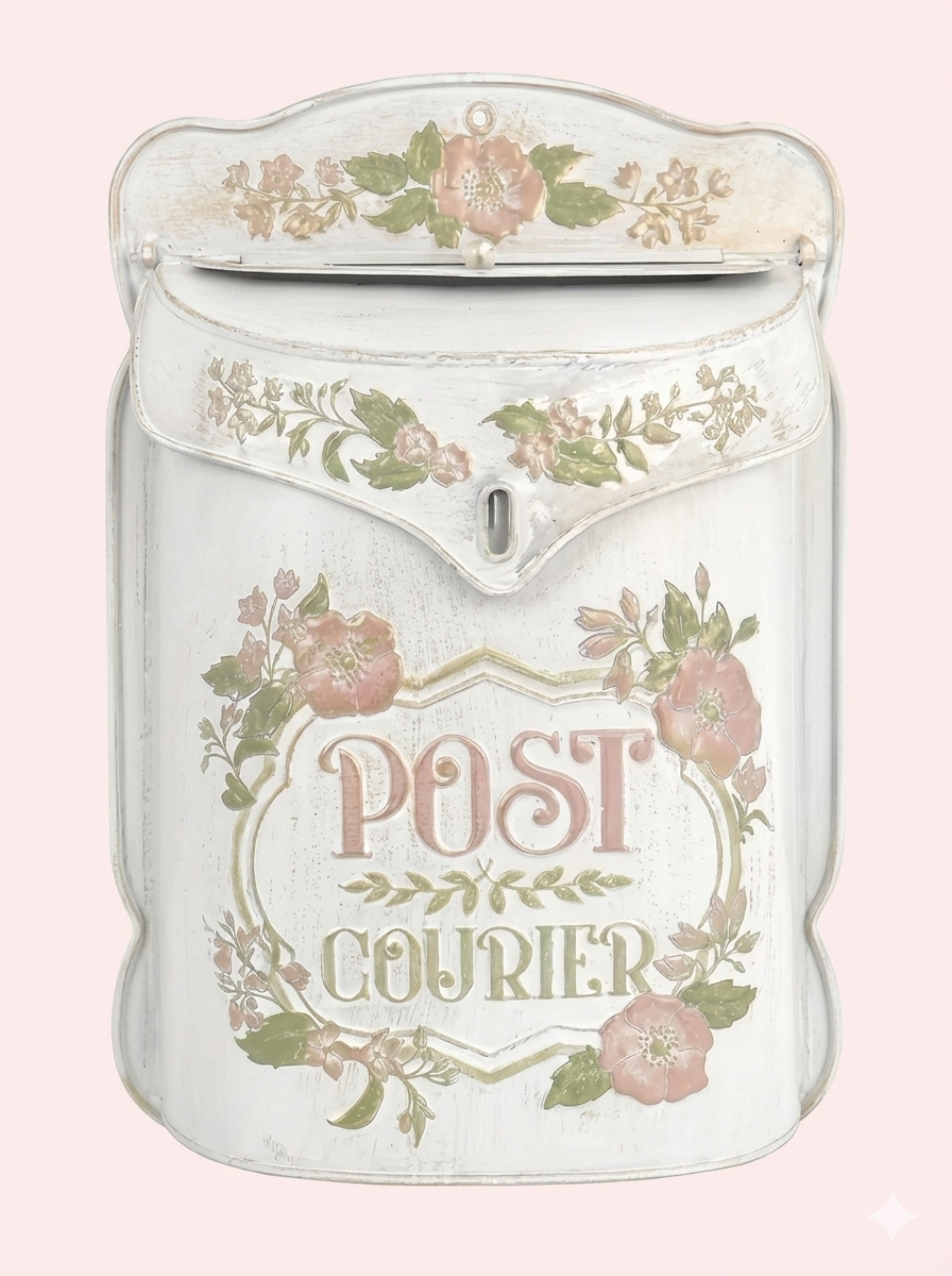 Vintage Farmhouse Wall-Mounted Metal Letter Box