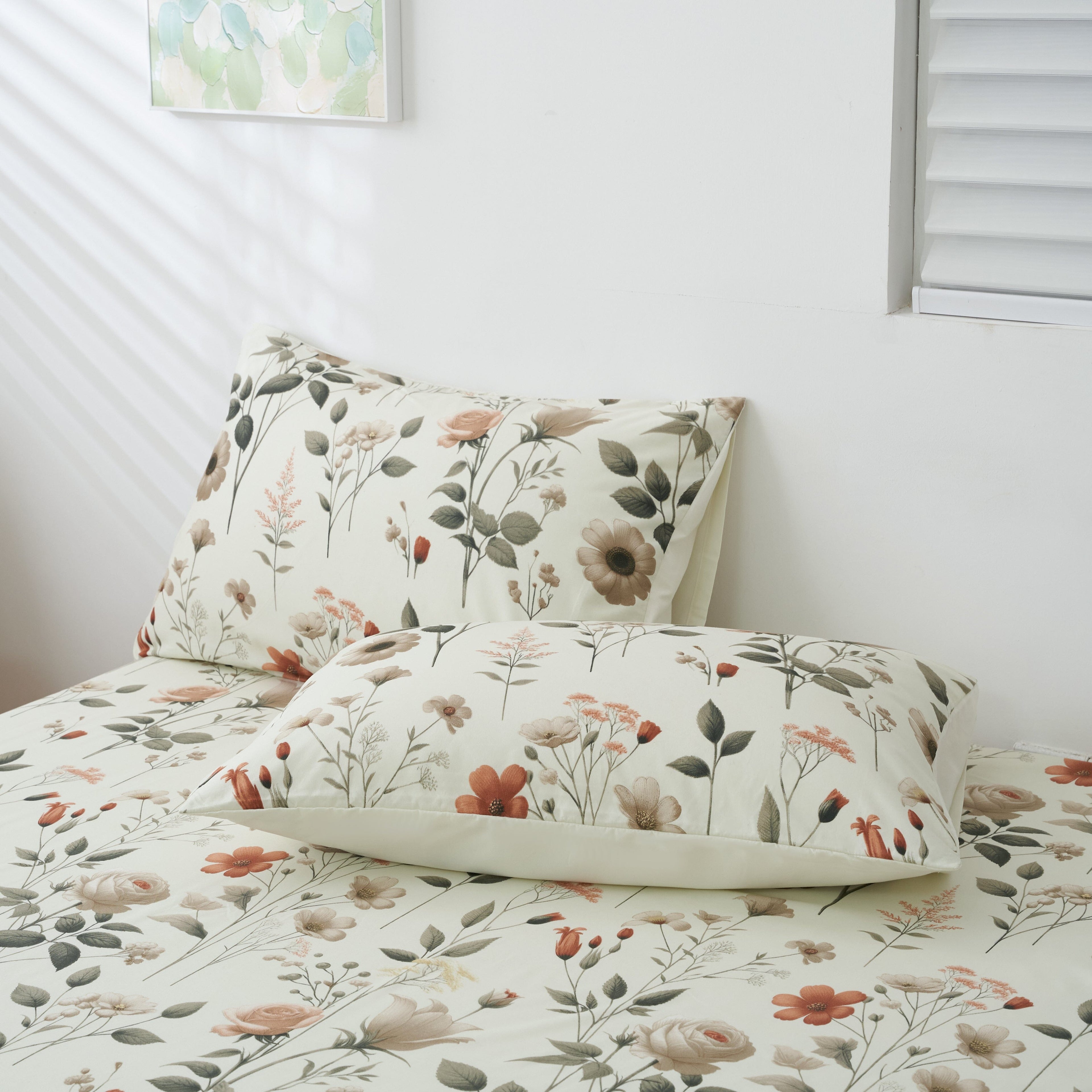 Enchanted Meadow Floral Microfiber Sheet Set