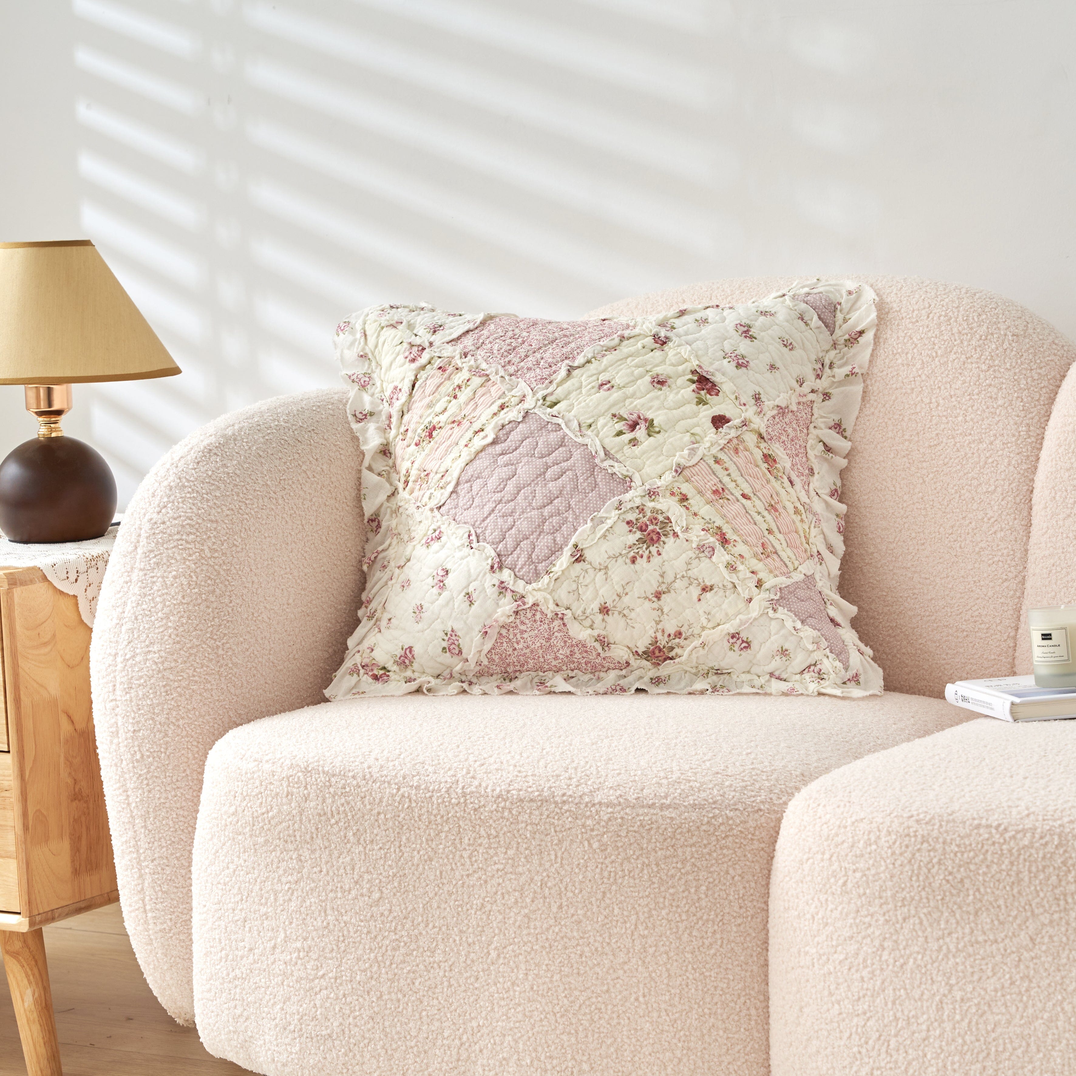 Blush Cottage Rose Pillow Covers