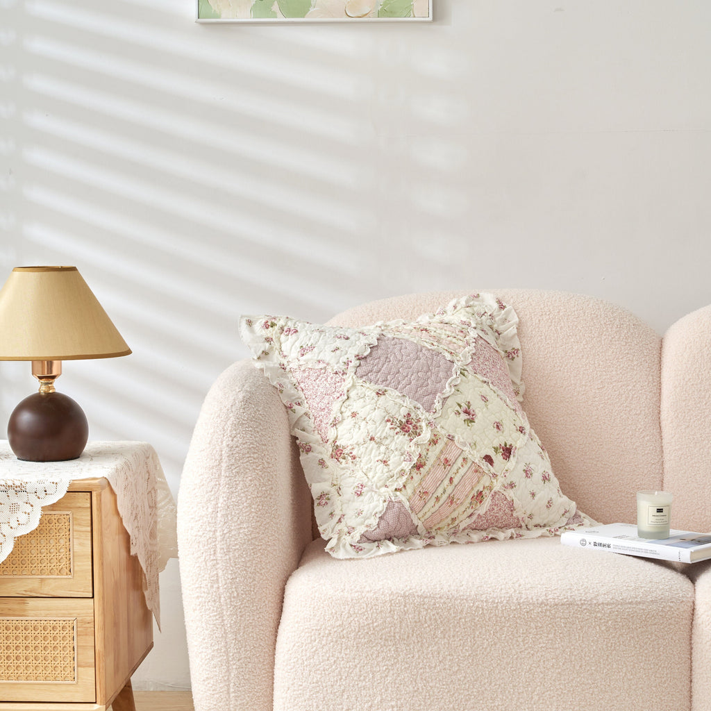 Blush Cottage Rose Pillow Covers