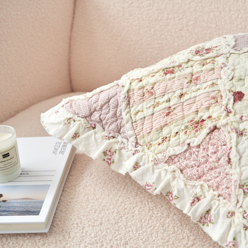 Blush Cottage Rose Pillow Covers