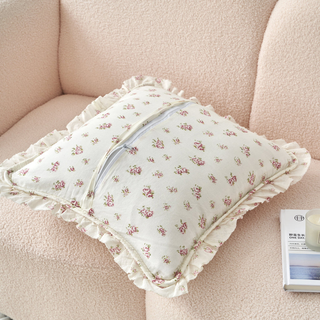 Blush Cottage Rose Pillow Covers
