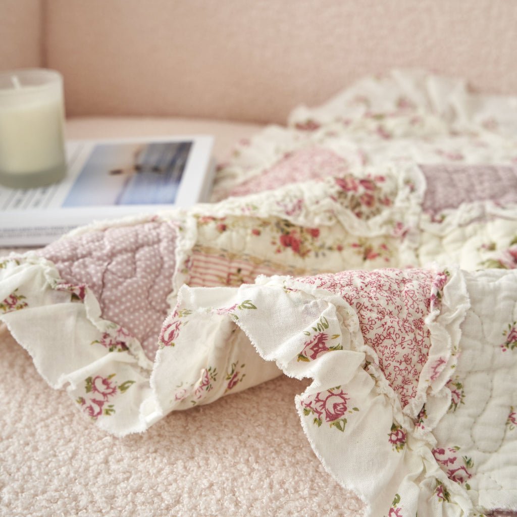 Blush Cottage Rose Pillow Covers