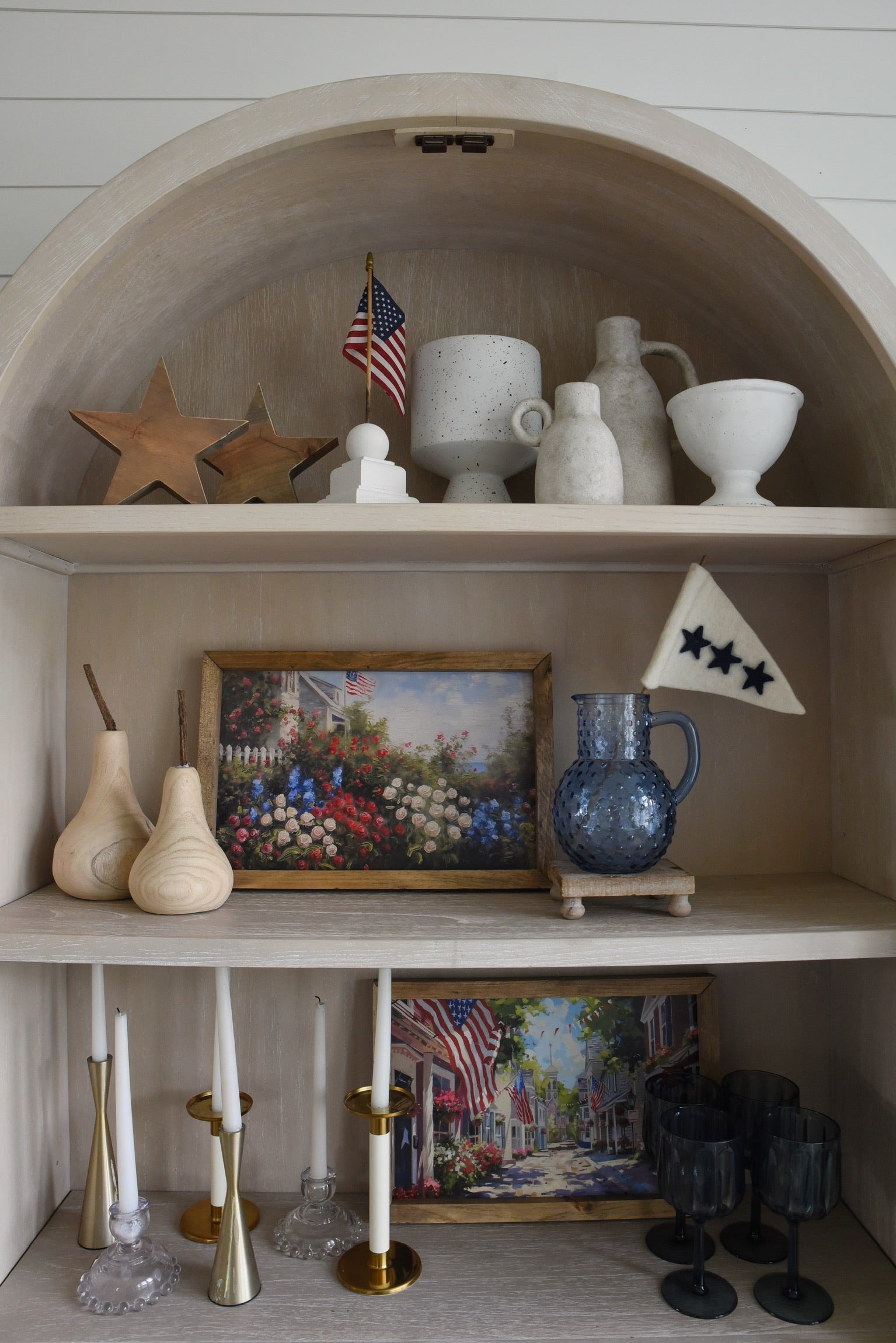 Patriotic Flowers Framed Art