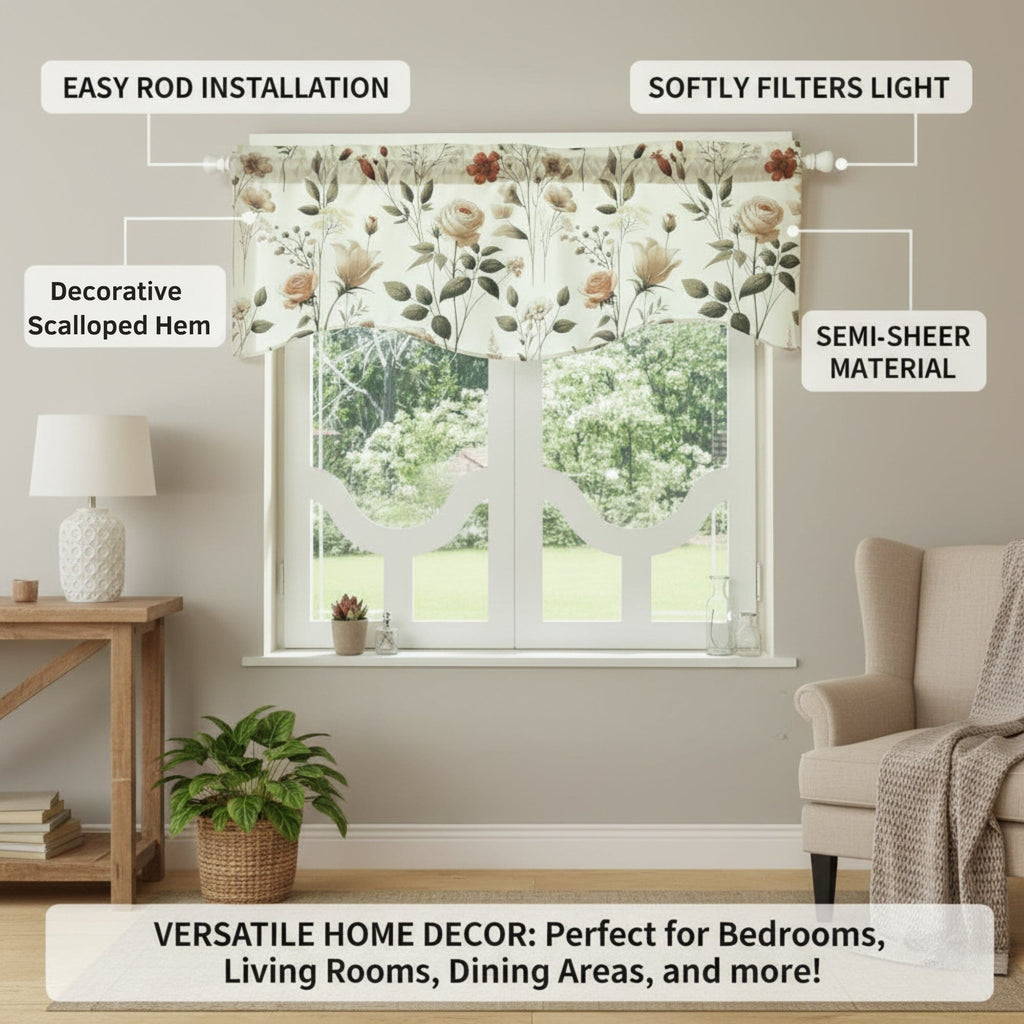 Enchanted Meadow Semi-Sheer Valance