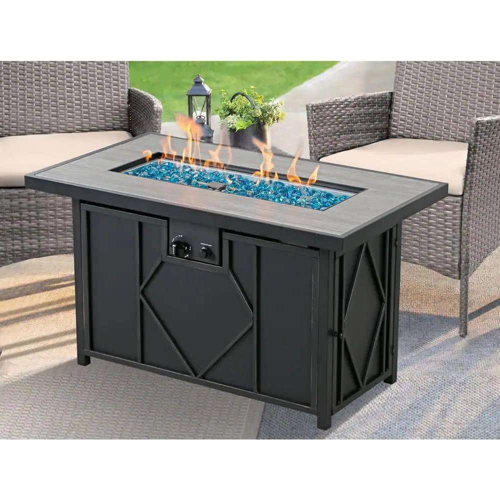 42-inch Outdoor Propane Gas Fire Pit Patio Table