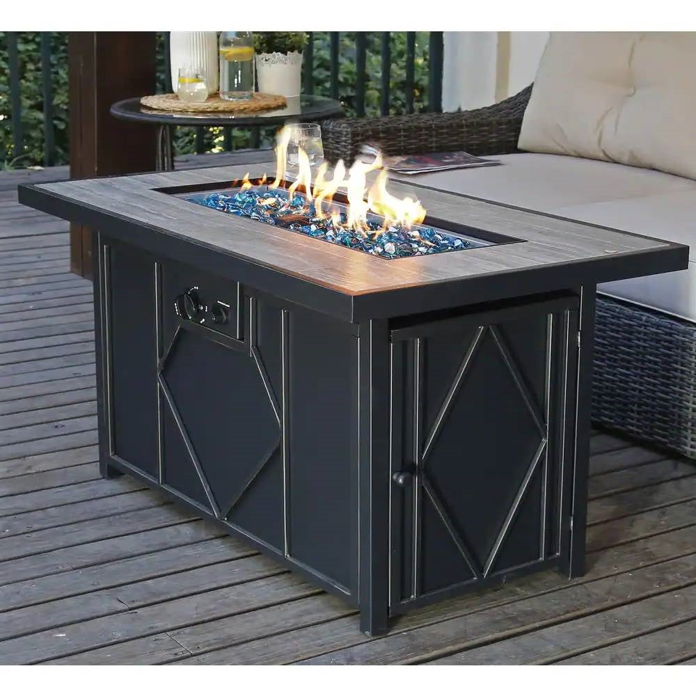 42-inch Outdoor Propane Gas Fire Pit Patio Table