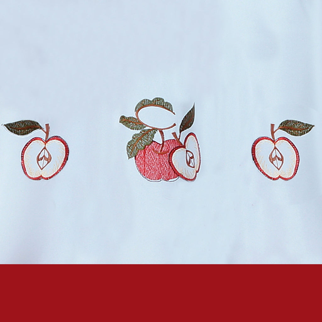 Embellished Cottage Window Curtain Set; Chefs Design
