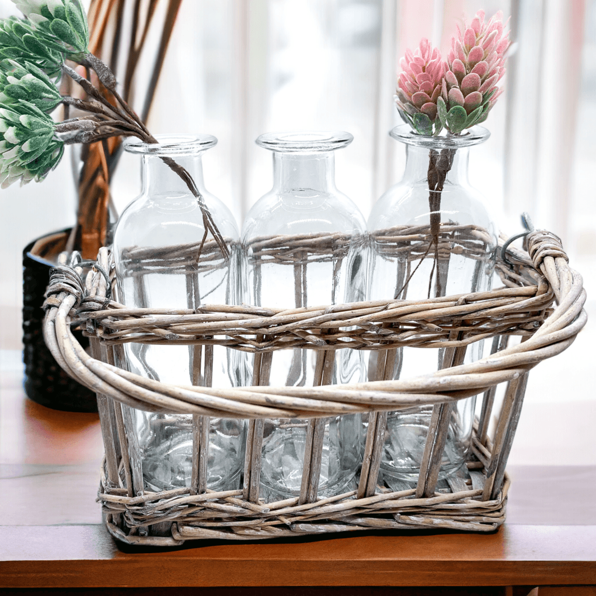 Willow Wrapped Vases