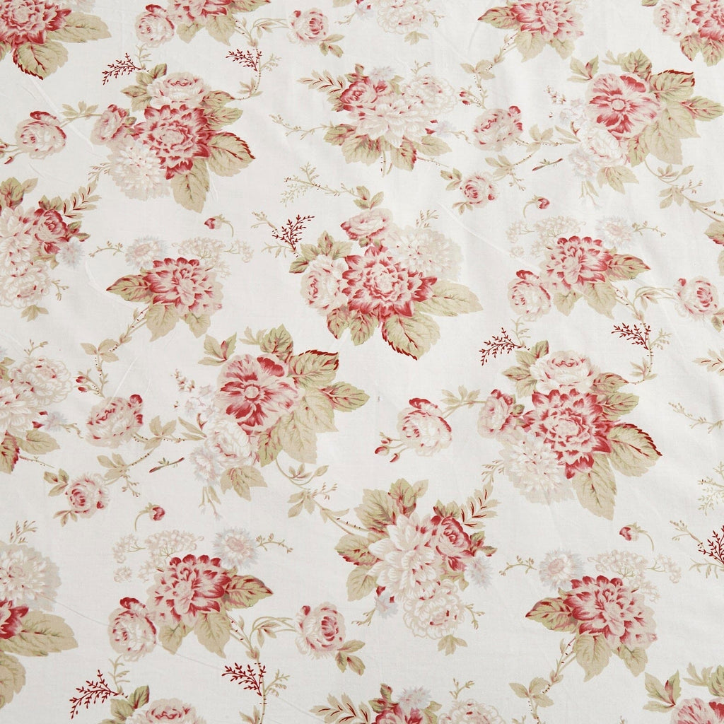 Hint of Mint Floral Cotton Fitted Sheet Set