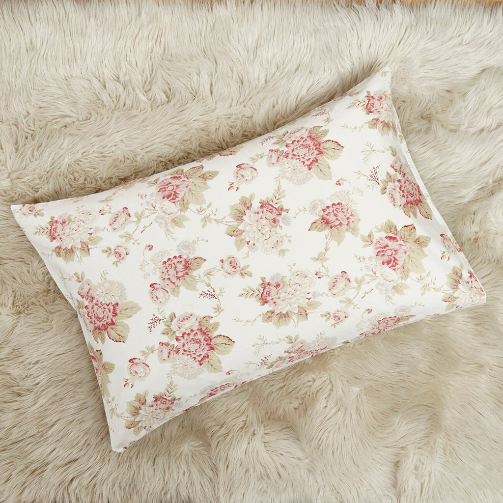 Hint of Mint Floral Cotton Fitted Sheet Set