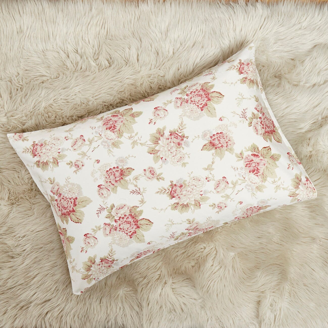 Hint of Mint Floral Cotton Fitted Sheet Set
