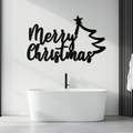Merry Christmas Tree Metal Wall Art