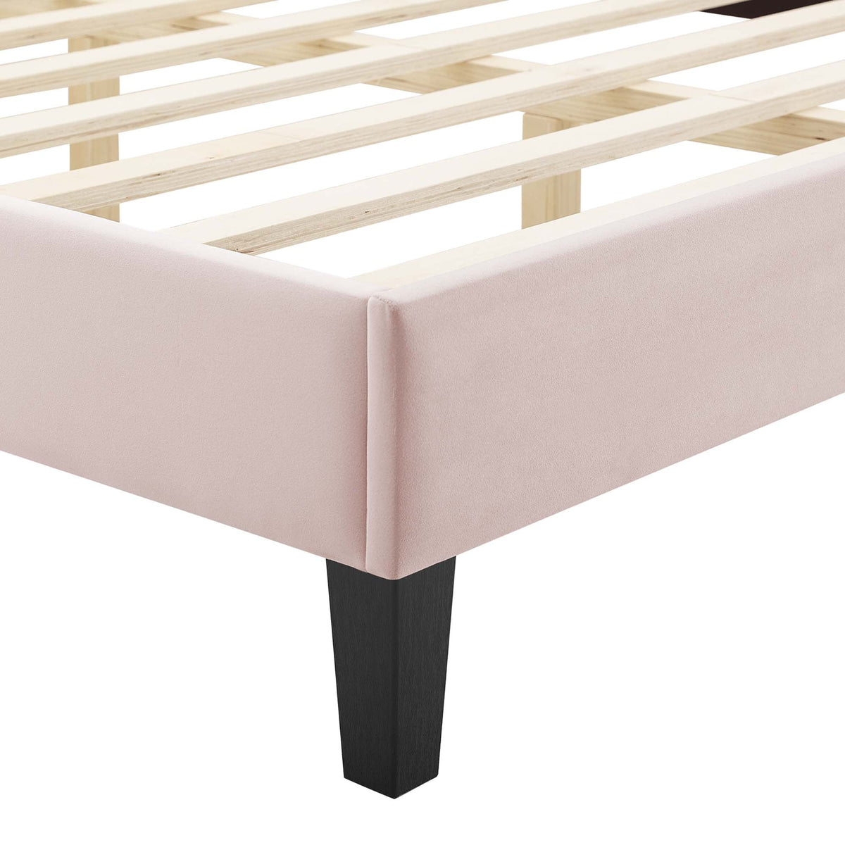 Tufted Velvet Full Platform Bed