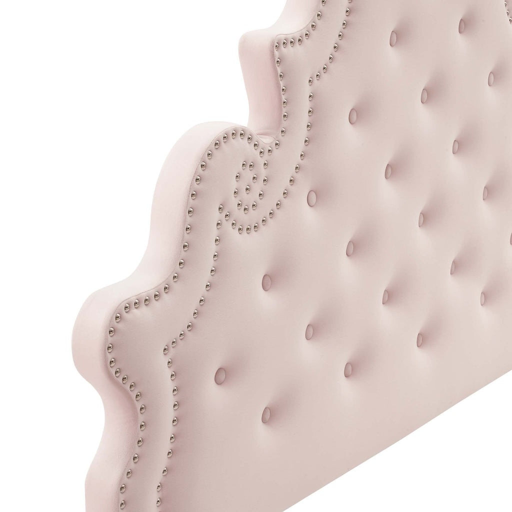 Tufted Velvet Full Platform Bed