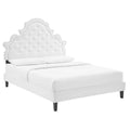 Tufted Velvet Full Platform Bed