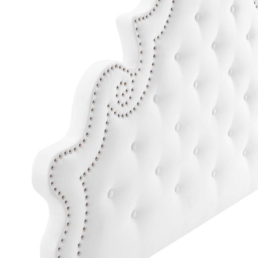 Tufted Velvet Full Platform Bed