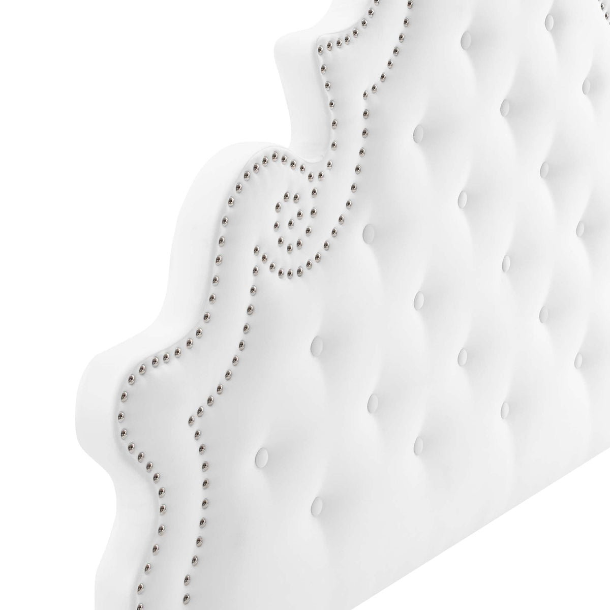 Tufted Velvet Full Platform Bed
