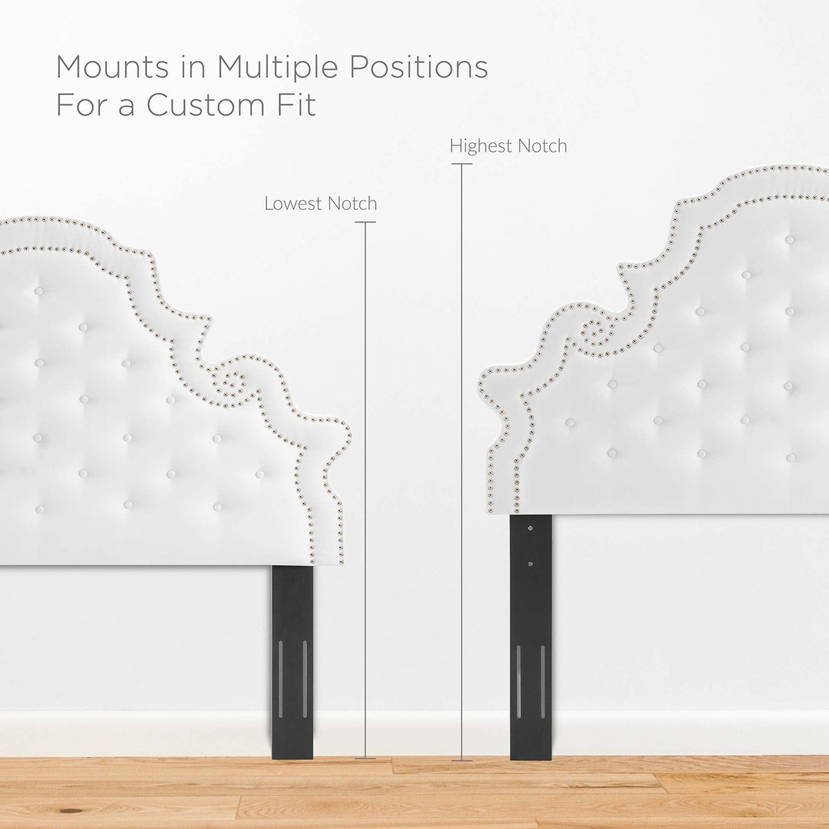 Tufted Velvet Full Platform Bed