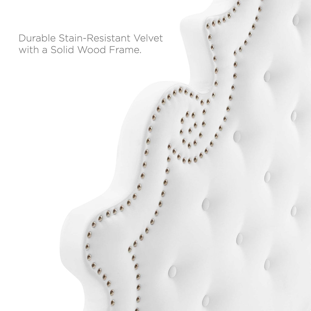 Tufted Velvet Full Platform Bed