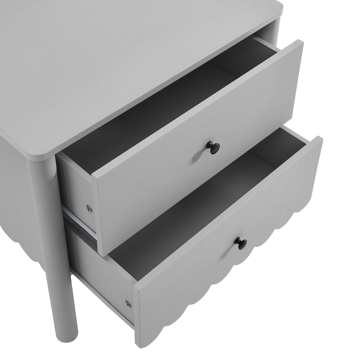Scalloped 2-Drawer Nightstand