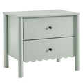 Scalloped 2-Drawer Nightstand