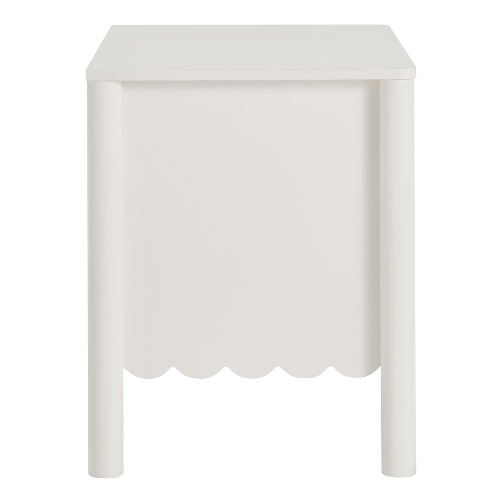 Scalloped 2-Drawer Nightstand