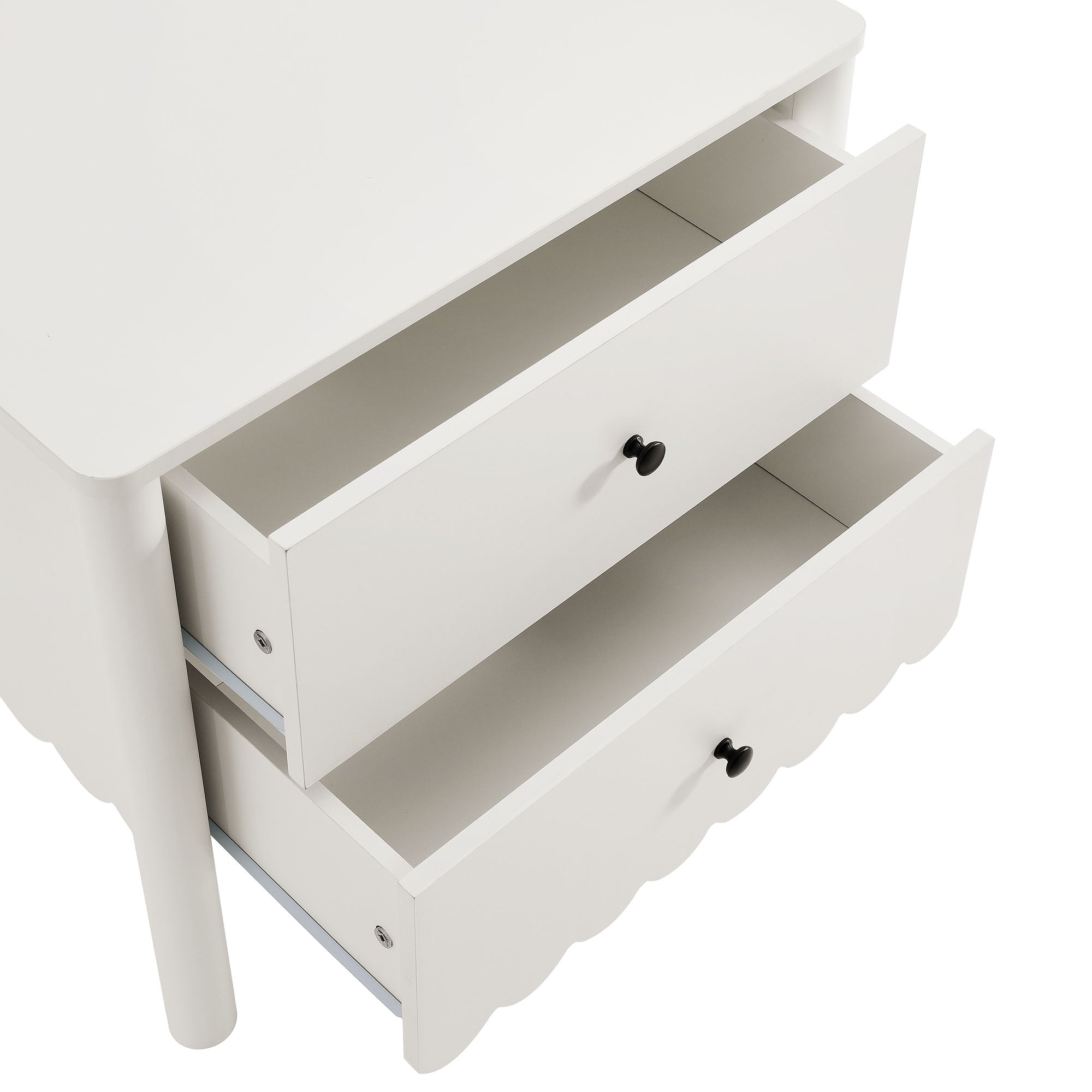Scalloped 2-Drawer Nightstand