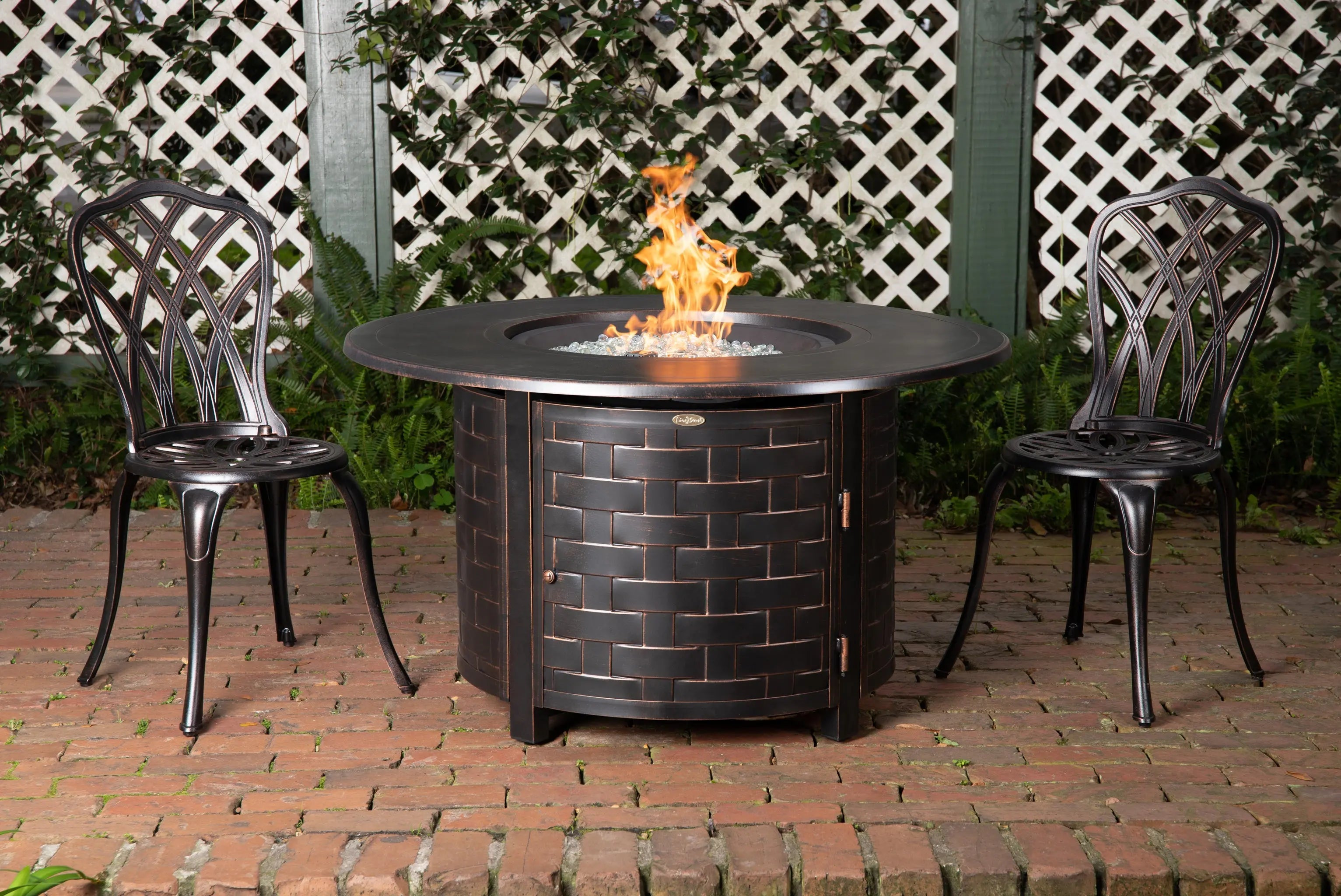 Perissa Woven Aluminum LPG Fire Pit