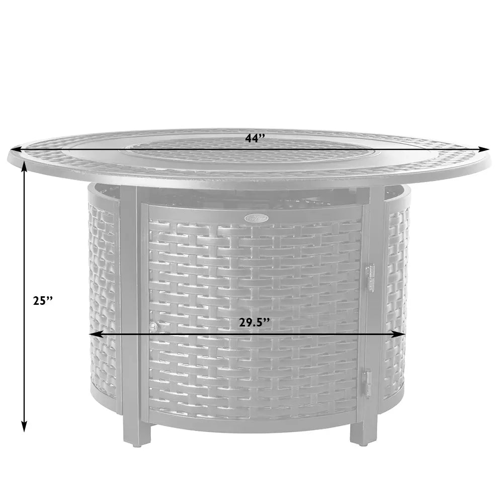 Perissa Woven Aluminum LPG Fire Pit