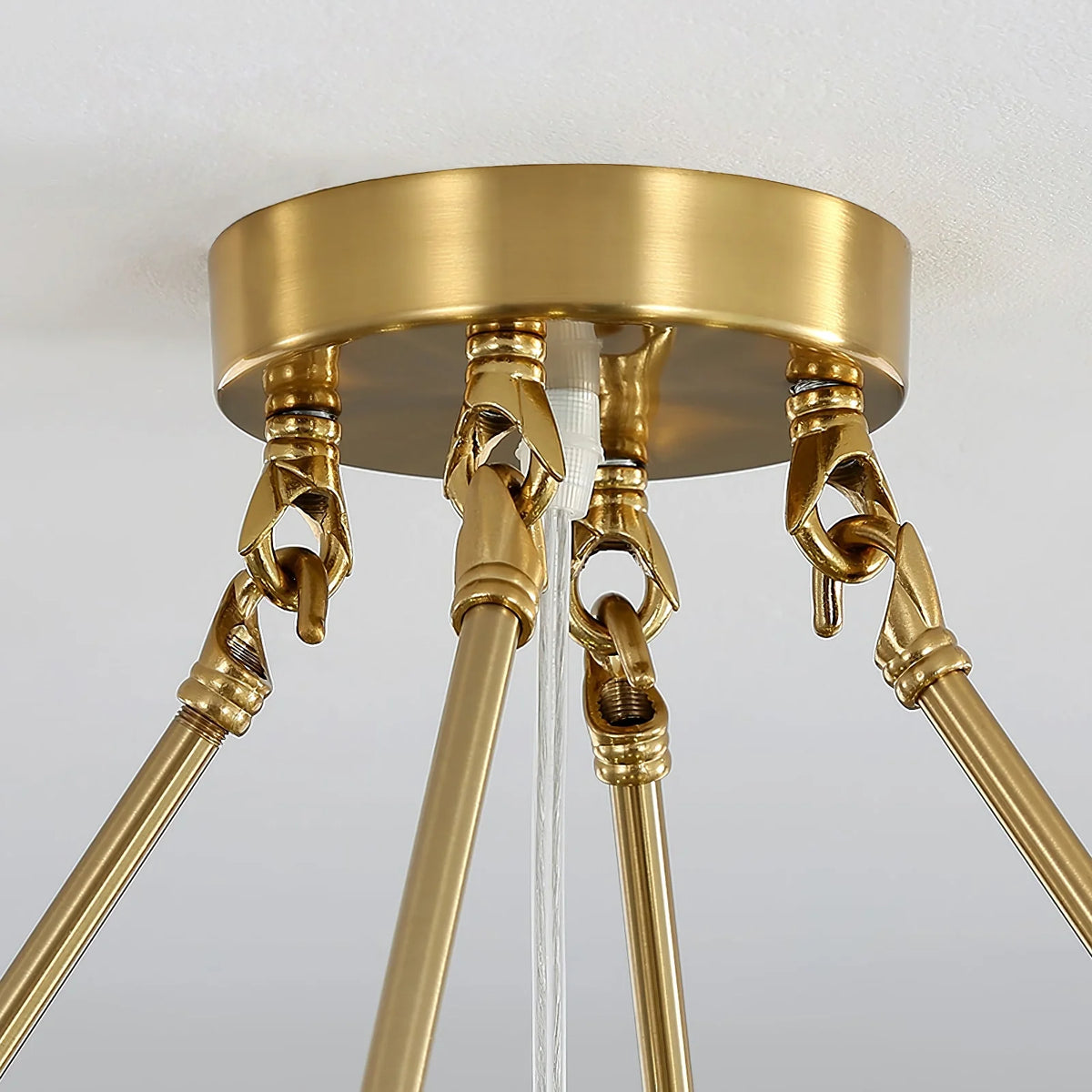 Ribbed Glass Shell Pendant Chandelier