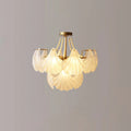 Ribbed Glass Shell Pendant Chandelier