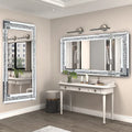 Crystal Rhinestone Frameless Vanity Mirror Wall Mounted