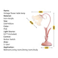 French Romantic Flower Desk Lamp