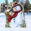 Seasons Greetings Snowman Outdoor Holiday Decor