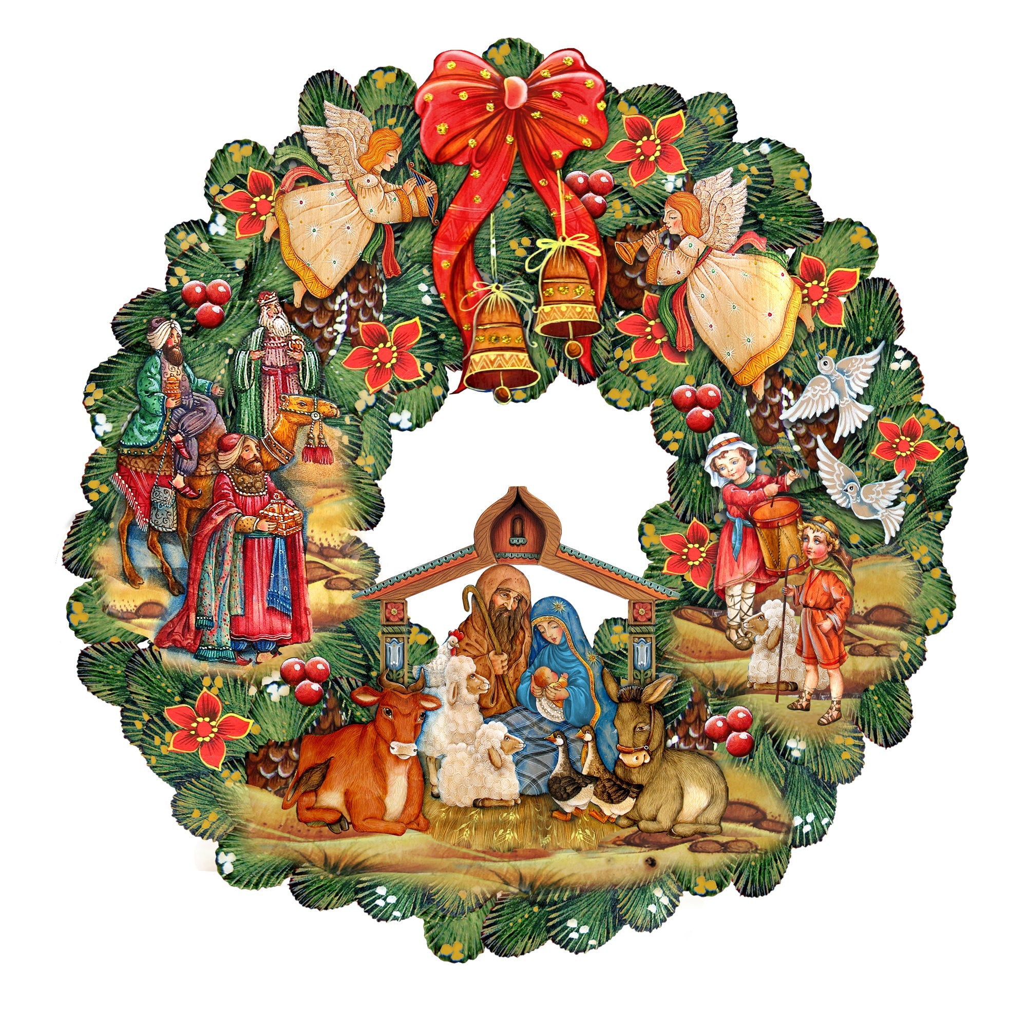Nativity Holiday Door Wreath