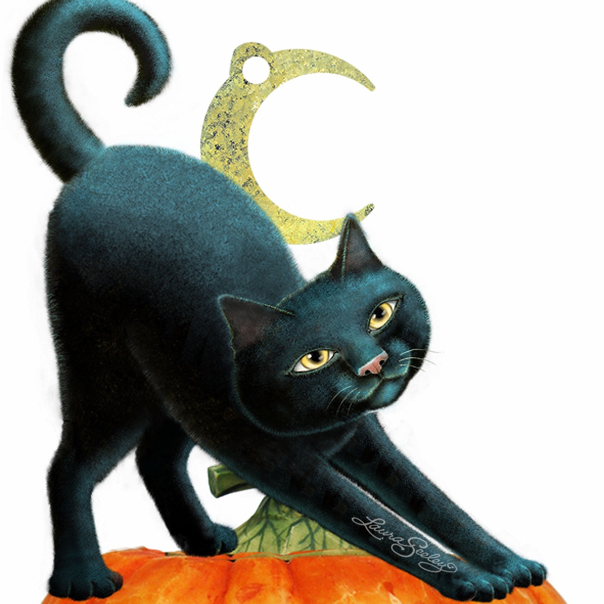 Spooky Halloween Cat Door Decor