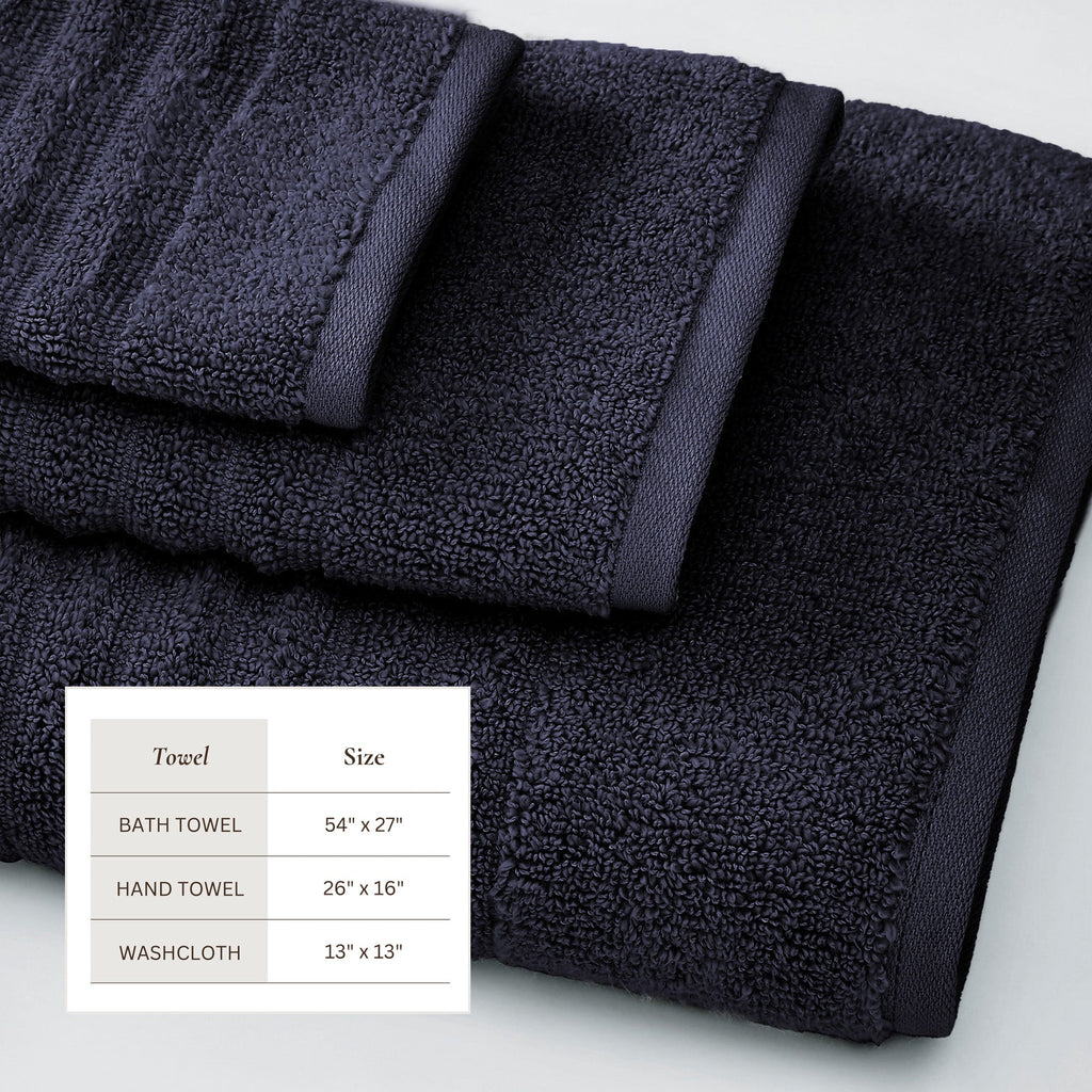Luxury Combed Cotton Bath Towel Set